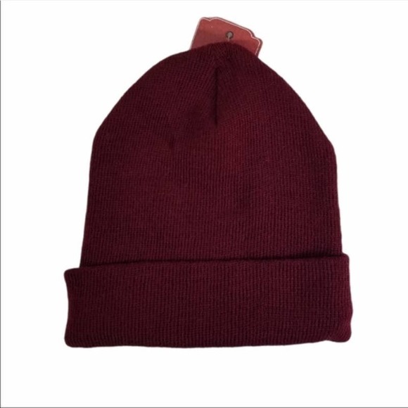 AMERICAN NEEDLE DARK RED BEANIE UNISEX NWT - Picture 2 of 3